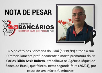 Bancário morre ao sofrer infarto em agência do Banco do Brasil em Teresina